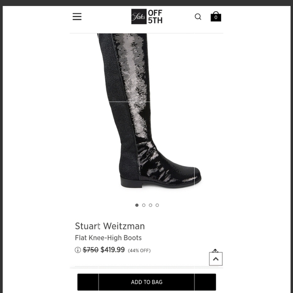 Staurt weitzman black sparkle boot - Picture 7 of 7